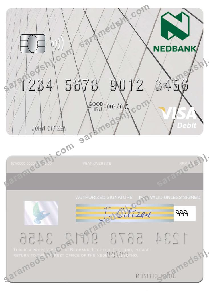 Lesotho Nedbank visa debit card